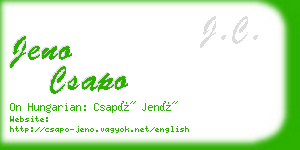 jeno csapo business card